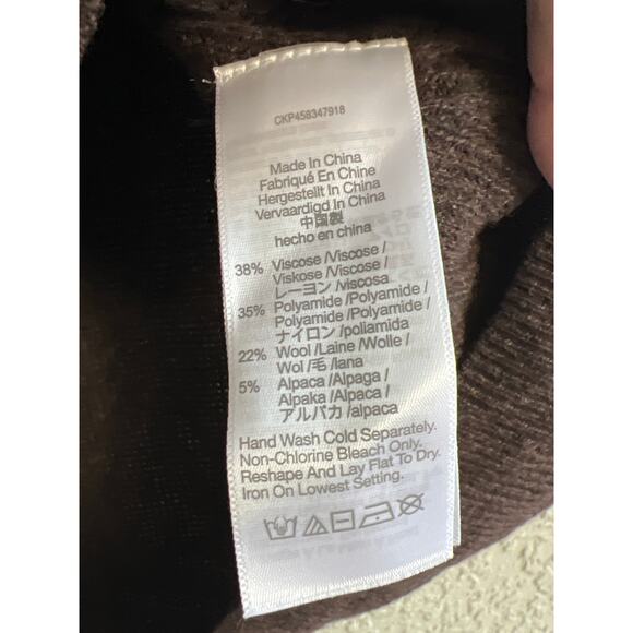 Madewell size XXS oversized brown lightweight sweater - Picture 3 of 3